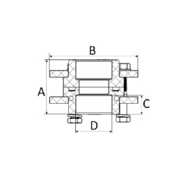 União Flangeada 40mm PPR Amanco