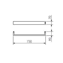 Toalheiro Térmico Jade Horizontal Fio Oculto Preto Fosco Bivolt 19.TJ15.PF