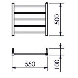 Toalheiro Térmico Fio Aparente Pequeno Quada Premium Branco Brilhante 19.TQ01.BB