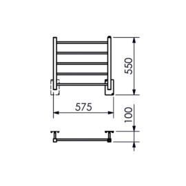 Toalheiro Térmico Fio Oculto Pequeno Quada Premium Branco Brilhante 19.TQ02.BB