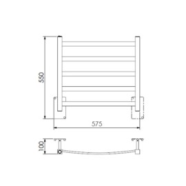 Toalheiro Termico Fio Oculto Pequeno Sapphire Cromado 19.TS02.IP