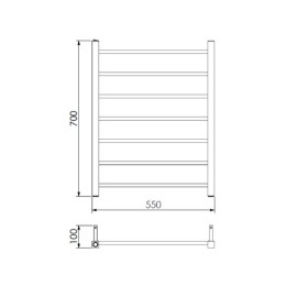 Toalheiro Termico Fio Aparente Grande Ruby Premium Inox Polido 19.TY03.IP