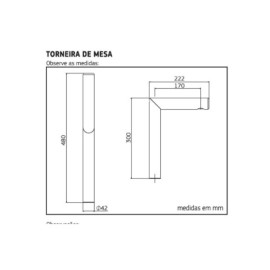 Torneira Mesa Cilíndrica Lavatório Bica Alta Orion Gold Matte 1189.GL102.MT