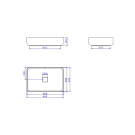 Cuba Retangular Apoio Deca 60cm Branco L.13060.17