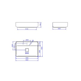 Cuba Retangular Apoio com Mesa Deca 60cm Ebano Fosco L.13060.M.94