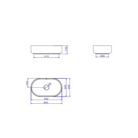 Cuba Oval Apoio Deca 50cm Branco L.14050.17