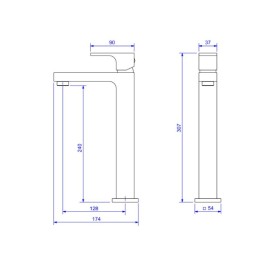 Misturador Monocomando Bica Alta Unic Black Matte Deca 2885.BL90.MT