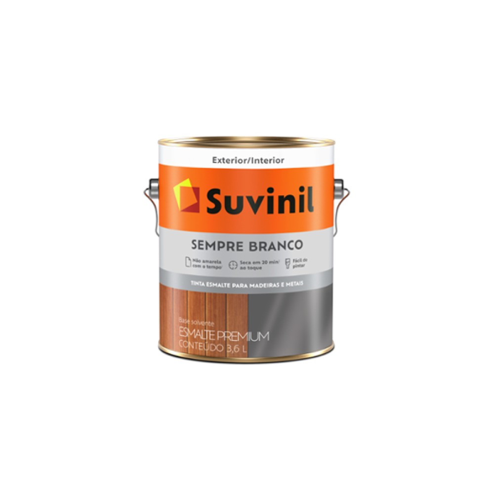 Tinta Esmalte Sempre Branco Acetinado 3,6 litros Suvinil