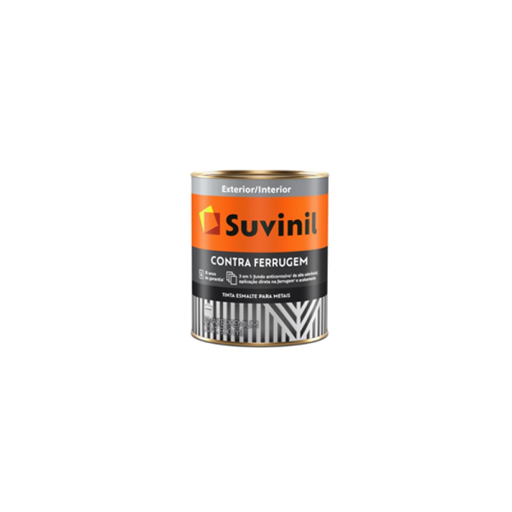 Tinta Esmalte Contra Ferrugem Cinza Escuro Brilhante 900 ml Suvinil