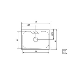 Cuba de Inox Cozinha Morgana com Acessorios 69x49 cm Tramontina Acetinada 93806/112