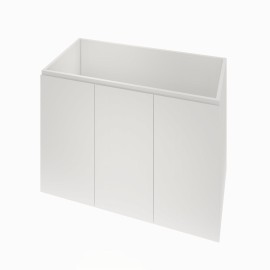 Gabinete com 03 portas (puxador 45°) 90 x 60 cm em mdf branco MA.PL.19