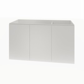 Gabinete com 03 portas (puxador 45°) 140 x 60 cm em mdf branco MA.PL.23