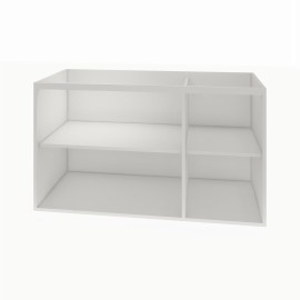 Gabinete com 03 portas (puxador 45°) 140 x 60 cm em mdf branco MA.PL.23