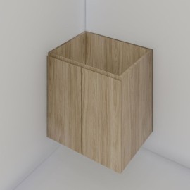 Gabinete para banheiro com 02 portas (puxador 45°) 70 x 55 cm em mdf amadeirado MA.PL.92