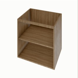 Gabinete Para Banheiro Com 02 Portas (Puxador 45°) 90 X 55 Cm Em Mdf Amadeirado MA.PL.93