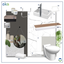 Lavabo escandinavo signature com bacia sanicompact pro sanitrit RSLAVESF19 