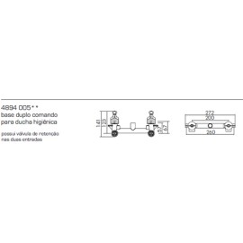 Base duplocomando para ducha higienica Deca 4894.005