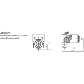 Base monocomando para chuveiro Deca 4493.000