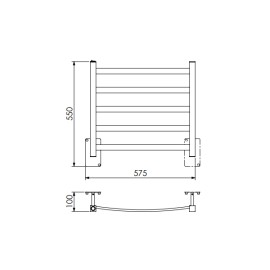 Toalheiro Termico Bivolt Fio Oculto Pequeno Sapphire Preto Brilhante 19.TS02.PB