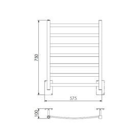 Toalheiro Termico Bivolt Fio Oculto Grande Sapphire Preto Fosco 19.TS04.PF