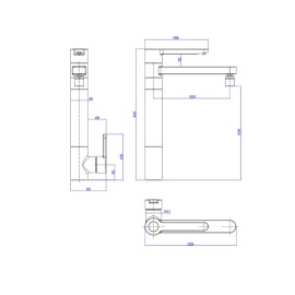 Monocomando Deca Cozinha Com Filtro Mesa Twin Click Corten Matte 2240.CT.CLICK.MT