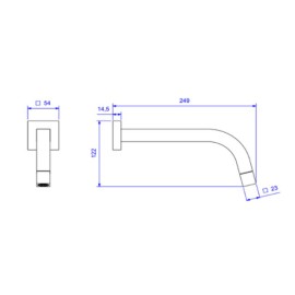 Torneira Gold Matte Tube Parede Deca 1178.GL.TUB.MT