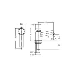 Torneira Lavatório de Mesa Docol Pressmatic Compact 17160606