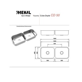 Cuba Dupla Inox Embutir CD50 Extra Mekal