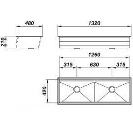 Cuba de Cozinha Workstation 1260 Inox Escovada Mekal 