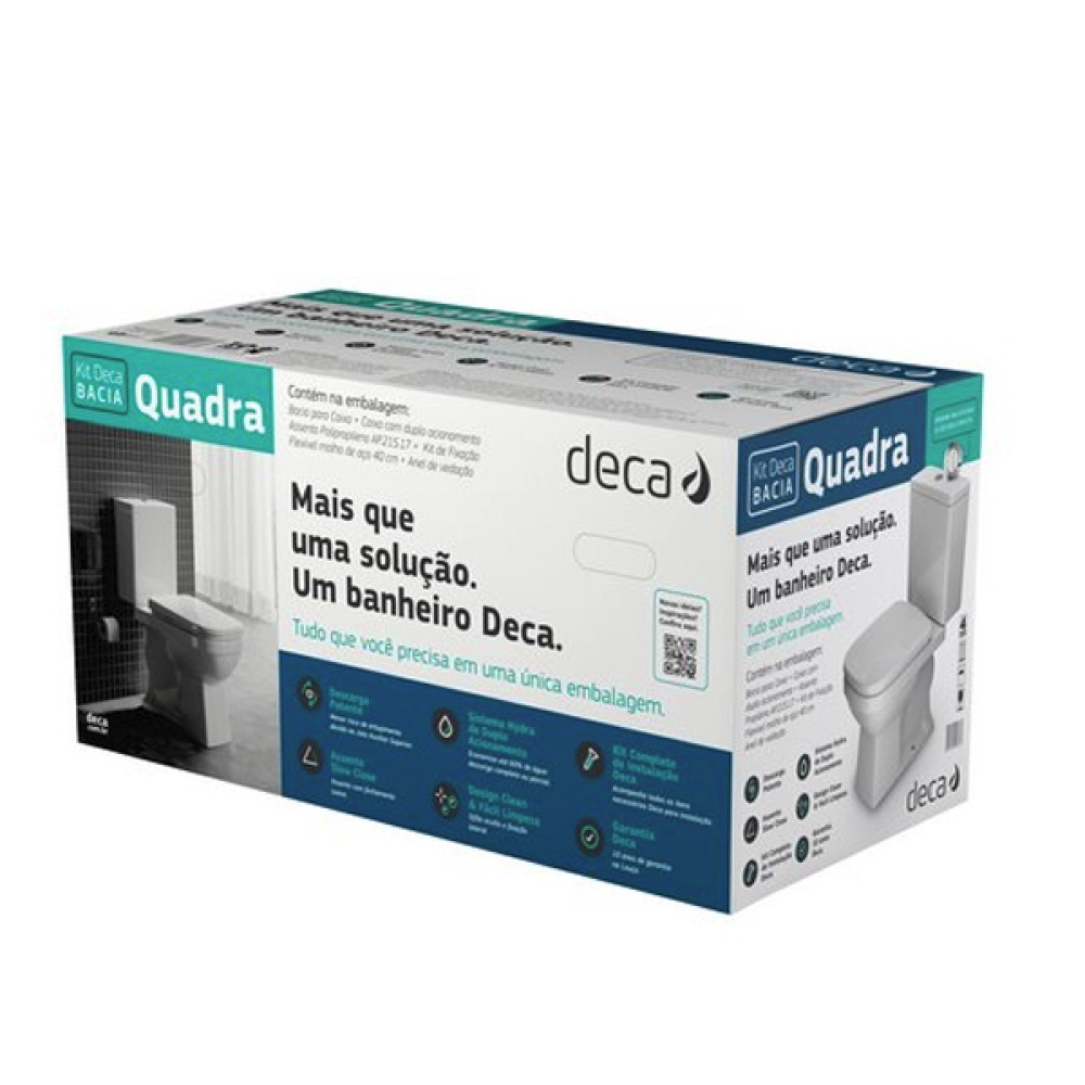 Kit completo Bacia com caixa acoplada Quadra Deca KP.210.17