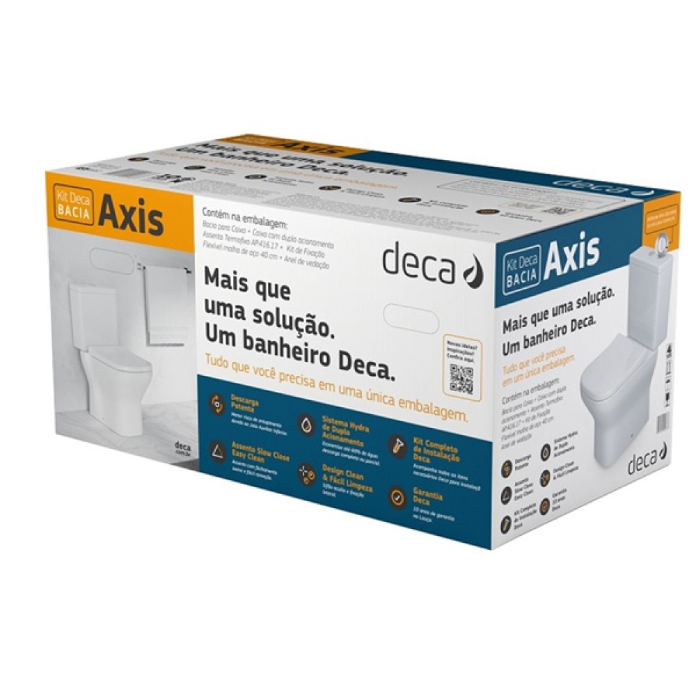 Kit completo Bacia com caixa acoplada Axis Deca KP.470.17