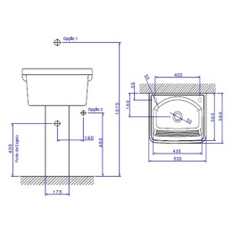 Tanque 22 Litros 500X380 mm Deca TQ.01.17