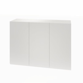 Armário superior 03 portas 90 x 35 em mdf branco MA.PL.110