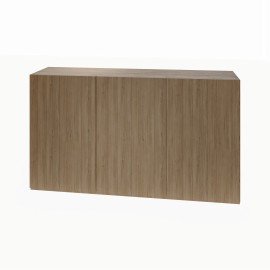 Armário superior 03 portas 140 x 35  em mdf amadeirado MA.PL.115