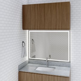 Bancada lavabo / banheiro para cuba de embutir - granito cinza andorinha  - 110 x 55 cm PN.BC.52