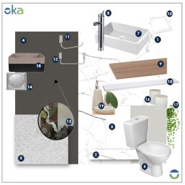 Lavabo escandinavo econômico bacia com caixa acoplada smart RLLAVESF1