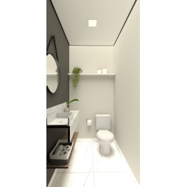 Lavabo escandinavo econômico bacia com caixa acoplada smart RLLAVESF1