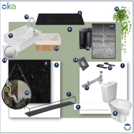 Lavabo escandinavo econômico com caixa acoplada RLLAVESF5 