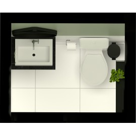 Lavabo escandinavo econômico com caixa acoplada RLLAVESF5 