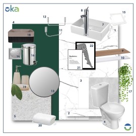 Lavabo moderno econômico bacia com caixa acoplada RLLAVMOF28