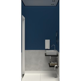 Lavabo moderno econômico cimento queimado e bacia com caixa acoplada smart RLLAVMOF42