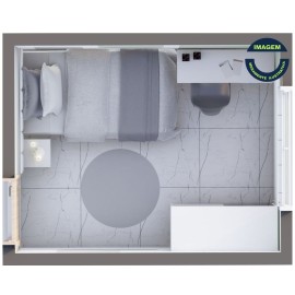 Quarto de solteiro express low cost escandinavo RLQTSESS70 