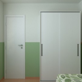 Quarto De Solteiro Escandinavo Econômico Com armário RLQTSMOF139