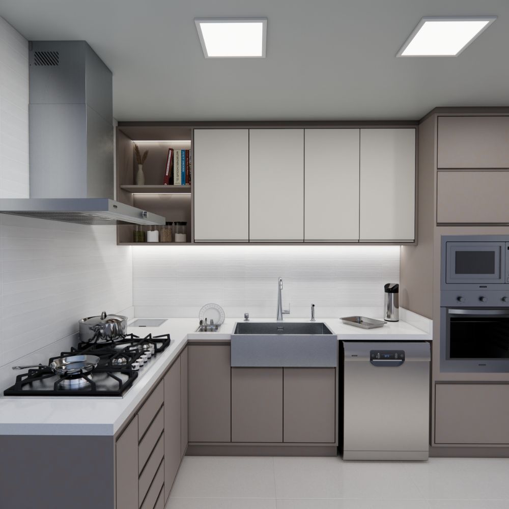 Escorredor de louça suspenso  Kitchen design plans, Minimal kitchen  design, Interior kitchen small