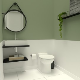 Lavabo moderno signature com bacia sanicompact pro sanitrit RSLAVMOF41 