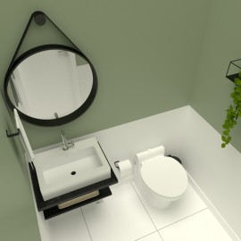 Lavabo moderno signature com bacia sanicompact pro sanitrit RSLAVMOF41 