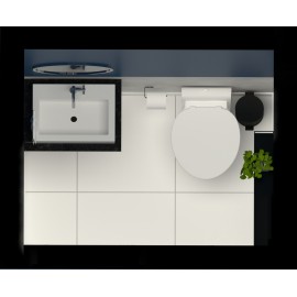 Lavabo moderno signature com bacia sanicompact pro sanitrit RSLAVMOF44 