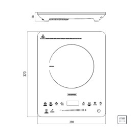 Cooktop Eletrico Indução Portatil Tramontina Mono Slim EI 30 94714/132 - 220V