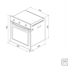 Forno Eletrico Embutir 220v New Inox Cook 60 F7 94866/220