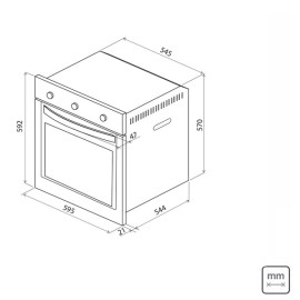 Forno Eletrico Embutir 220v Preto New Glass Cook B 60 F7 94867/220